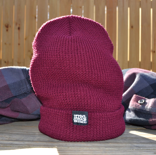 Textured Beanie (Merlot)
